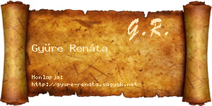Gyüre Renáta névjegykártya