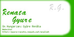 renata gyure business card