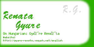 renata gyure business card